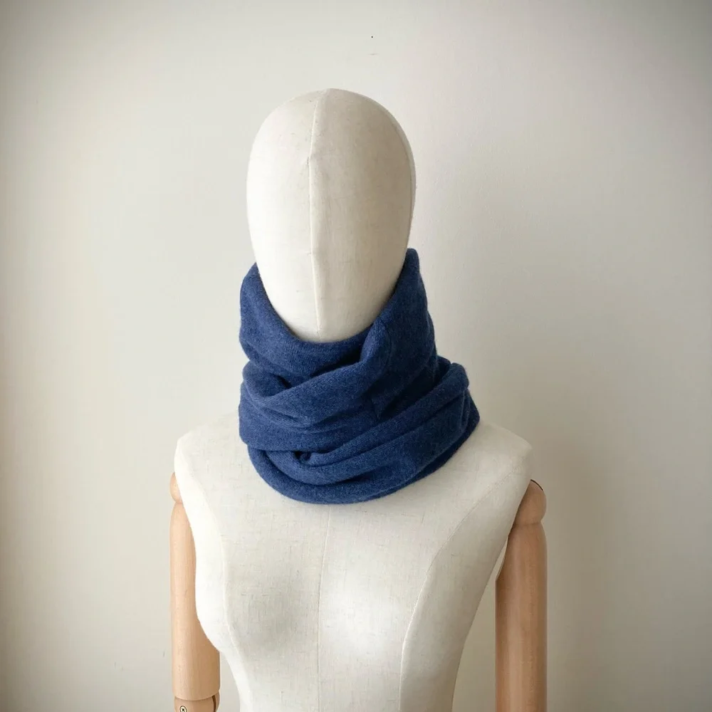 joodito 100% cashmere wraparound scarf upcycled sweater wrap oversize neckwarmer - Picture 3 of 10